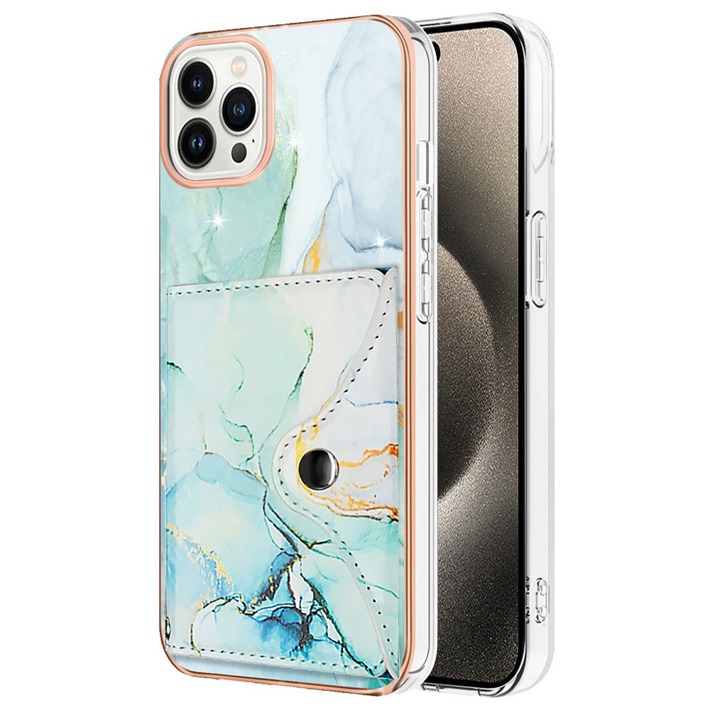 YB Leather Coating Series-9 for iPhone 15 Pro Case Leather+TPU Kickstand Card Slots Phone Cover YB Leather Coating Series-9 for iPhone 15 Pro Case Leather+TPU Kickstand Card Slots Phone Cover